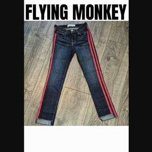 Flying Monkey Dark Wash Jeans with Red Stripes Size 24